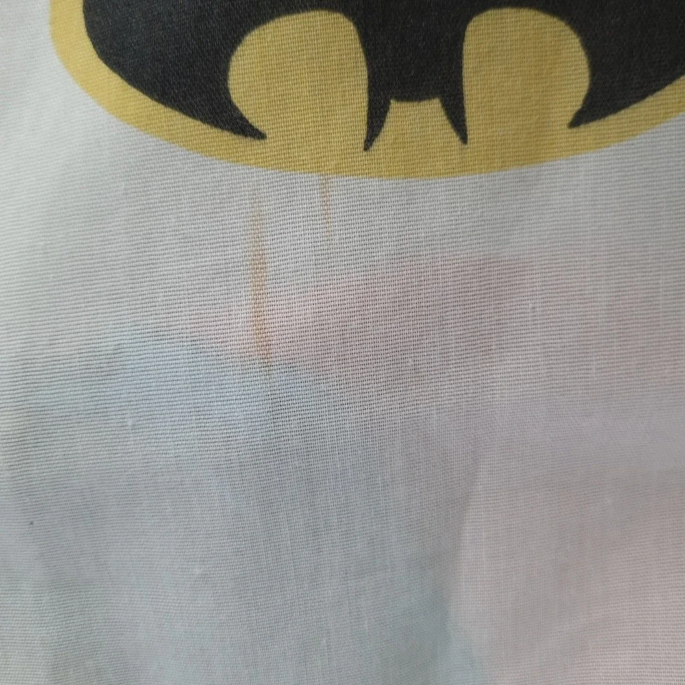 Vintage The Bibb Co Batman Twin Flat Sheet DC Comics 1989 USA Bedding 80s Kids